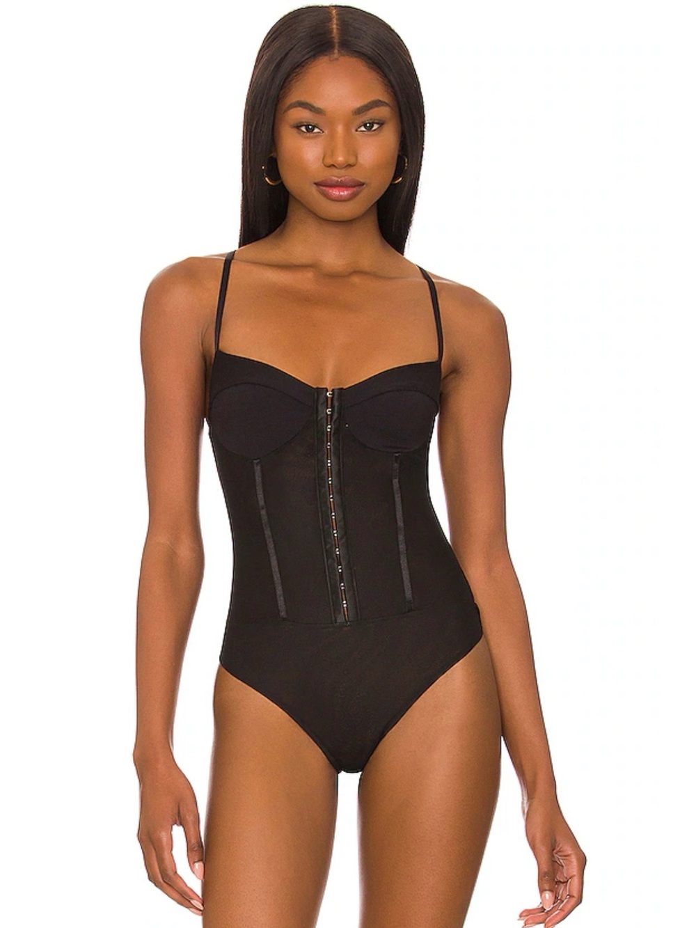 Night Rhythm Corset Bodysuit in Black
Free People